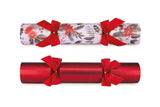 Christmas Crackers - 6 Regency Glitter Poinsettia 13 inch Christmas Crackers