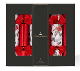 Christmas Crackers - 6 Regency Glitter Poinsettia 13 inch Christmas Crackers, Christmas Crackers in France, Crackers de Noel, Petards de Noel en France, Diablotins en France