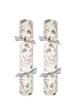 Heart and Soul Studio Celebration Christmas Crackers - Silver Botanical 12 inch Christmas Crackers, Christmas Crackers in France, Crackers de Noel, Petards de Noel en France, Diablotins en France