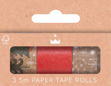 Christmas Paper Tape - 3 Reels of Paper Tape Christmas Forest From Heart and Soul Studio Limited