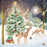 Tarjetas de Navidad - 10 Tarjetas - Fable Moonlight / Fable Christmas Tree